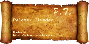 Palcsek Tivadar névjegykártya